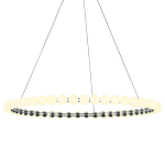 Люстра светодиодная кольцевая с круглыми плафонами белого цвета PEARLS Suspension 80 варинант исполнения - 1 | Loft Concept в Воронеже