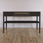 Дизайнерская Консоль с полкой и ящиком Primo Темный орех варинант исполнения - 1 | Loft Concept в Воронеже