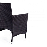 Обеденный комплект из искуственного ротанга Vintara черный варинант исполнения - 3 | Loft Concept в Воронеже