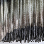 Пейзаж из нитей Макраме Wall decor Black and White Landscape варинант исполнения - 4 | Loft Concept в Воронеже