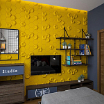 Гипсовая 3D Панель M-41 A, B варинант исполнения - 3 | Loft Concept в Воронеже