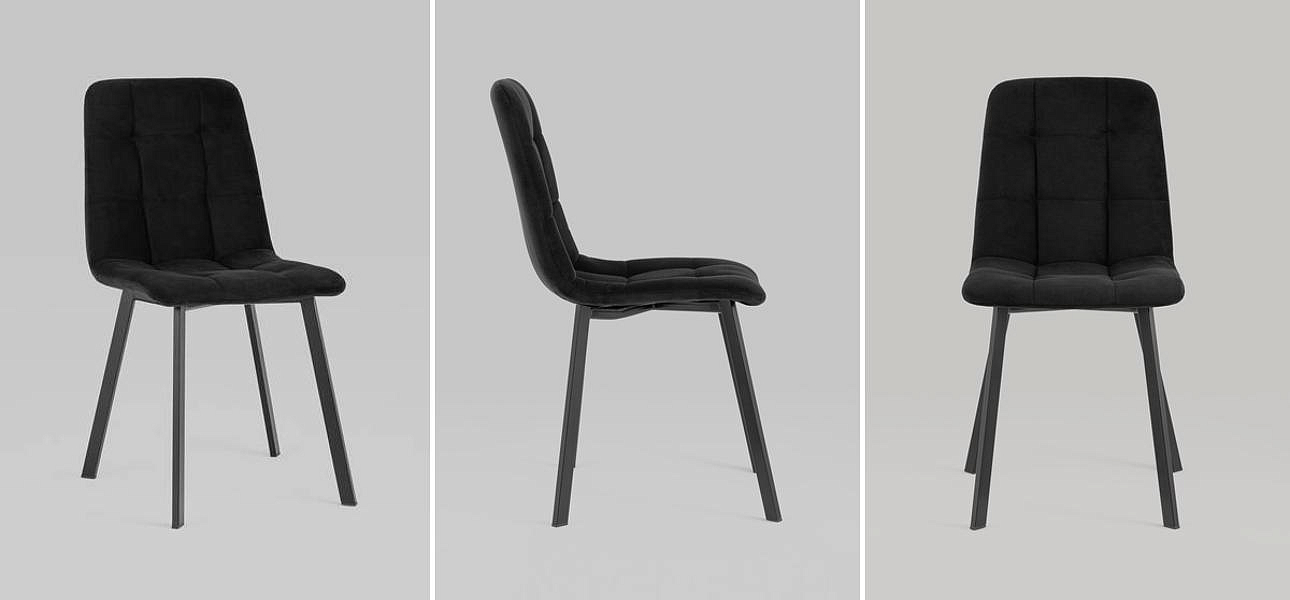 Стул NANCY S Chair Черный Велюр Стул NANCY S Chair Черный Велюр - Loft-Concept в Воронеже