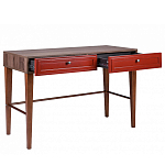 Стол письменный из массива бука с 2-мя ящиками красный Wenge Light варинант исполнения - 3 | Loft Concept в Воронеже