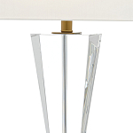 Настольная лампа с прозрачным корпусом и прямоугольным тканевым абажуром Charm and Luxury варинант исполнения - 1 | Loft Concept в Воронеже