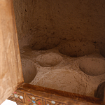 Декоративная винтажная печка из глины с инкрустацией Rarity варинант исполнения - 3 | Loft Concept в Воронеже