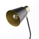 Настольная лампа с наклонным корпусом и подвижным плафоном в сочетании золотистого и чёрного цвета Work Surface Light варинант исполнения - 4 | Loft Concept в Воронеже