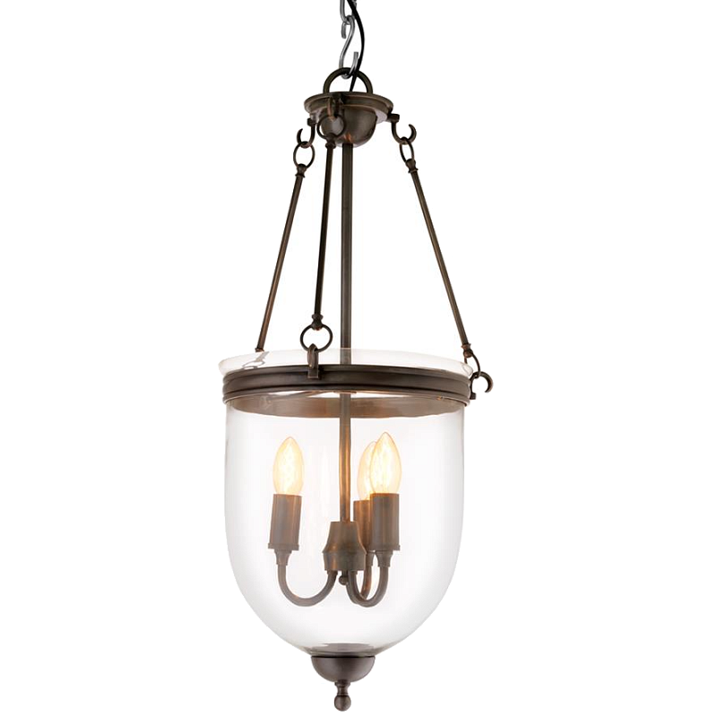 Люстра Lantern Cameron Bronze S Темная бронза Прозрачное Стекло Люстра Lantern Cameron Bronze S Темная бронза Прозрачное Стекло в Воронеже | Loft Concept