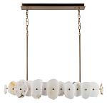 Подвесной светильник с фигурными элементами из белого алебастра Cryptocrystalline Stone варинант исполнения - 1 | Loft Concept в Воронеже