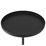 Кофейный столик с круглой чёрной столешницей и мраморным основанием Exquisite Practicality варинант исполнения - 2 | Loft Concept в Воронеже