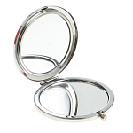 Зеркало карманное двухстороннее круглое из натурального камня Серафинит в подарочной упаковке Silver Stone Mirrors варинант исполнения - 2 | Loft Concept в Воронеже