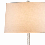 Торшер с тканевым абажуром на серебряном фактурном каркасе Thin Fakutra варинант исполнения - 1 | Loft Concept в Воронеже