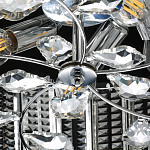 Люстра круглая на цепи цвета хром с прозрачными рельефными хрустальными пластинами Textured Glass Chandelier варинант исполнения - 9 | Loft Concept в Воронеже