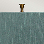 Настольная лампа с коническим дымчато-зелёным абажуром из искусственного шёлка Quintiesse варинант исполнения - 4 | Loft Concept в Воронеже