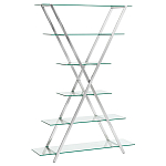 Стеллаж со стеклянными полками на стальном каркасе X-ray варинант исполнения - 1 | Loft Concept в Воронеже