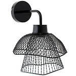 Бра с сетчатым металлическим абажуром Black Mesh Lampshade варинант исполнения - 1 | Loft Concept в Воронеже