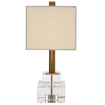 Настольная лампа прямоугольная на прозрачном основании Charm and Luxury варинант исполнения - 3 | Loft Concept в Воронеже