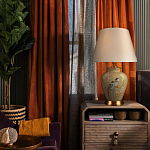 Настольная лампа бежевая с изображением птиц Slip Away варинант исполнения - 5 | Loft Concept в Воронеже