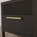 Прикроватная Тумбочка Primo с двумя ящиками Темный орех варинант исполнения - 3 | Loft Concept в Воронеже