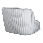 Барный стул со спинкой и подлокотниками на 4-х деревянных ножках Серый Велюр Ava Charm варинант исполнения - 3 | Loft Concept в Воронеже