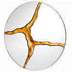 Зеркало кругле с декоративной золотой вставкой Golden Tree варинант исполнения - 1 | Loft Concept в Воронеже