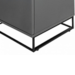 Шкаф-витрина цвета графит с полками и стеклянной дверью Strict Lines варинант исполнения - 5 | Loft Concept в Воронеже