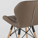 Стул с коричневым сиденьем из экокожи JEROEN варинант исполнения - 6 | Loft Concept в Воронеже