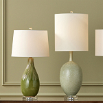 Настольная лампа зеленая грушевидной формы Rich Green Glaze варинант исполнения - 4 | Loft Concept в Воронеже