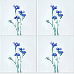 Плитка с узором Васильки варинант исполнения - 1 | Loft Concept в Воронеже