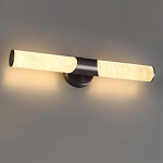 Бра с вытянутым цилиндрическим плафоном из белого алебастра на круглом основании Темная Латунь Cryptocrystalline Stone варинант исполнения - 2 | Loft Concept в Воронеже