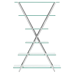 Стеллаж со стеклянными полками на стальном каркасе X-ray варинант исполнения - 2 | Loft Concept в Воронеже