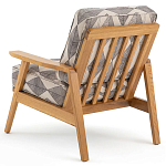Кресло с каркасом из массива дуба Deniaud Oak Rhombus Beige Armchair варинант исполнения - 4 | Loft Concept в Воронеже
