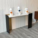 Консоль прямоугольная с основанием чёрного и золотого цвета Wrap варинант исполнения - 2 | Loft Concept в Воронеже