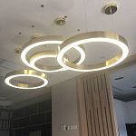 Люстра Light Ring Horizontal Латунь варинант исполнения - 2 | Loft Concept в Воронеже