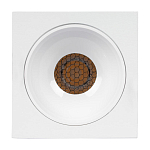 Встраиваемый спот светодиодный квадаратный белого цвета с круглым углублением Ombra Lux  варинант исполнения - 2 | Loft Concept в Воронеже