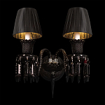 Бра с двумя черными абажурами и декоративными подвесками Lustre Reverie варинант исполнения - 1 | Loft Concept в Воронеже