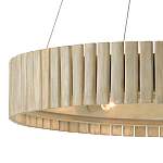 Люстра круглая из толстых деревянных реек Natural Style варинант исполнения - 1 | Loft Concept в Воронеже