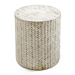 Приставной круглый столик инкрустация костью Bone Inlaid Round  Stool варинант исполнения - 2 | Loft Concept в Воронеже