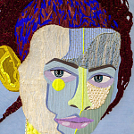 Картина с вышивкой Портрет wall panel People with the yellow ear 2 варинант исполнения - 1 | Loft Concept в Воронеже