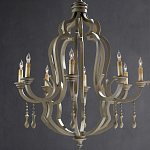 Люстра деревянная с подвесками Gray Curved Profile варинант исполнения - 2 | Loft Concept в Воронеже