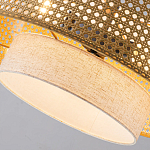 Подвесной светильник с декоративным поясом из плетеного бамбука Biuloggicu варинант исполнения - 6 | Loft Concept в Воронеже