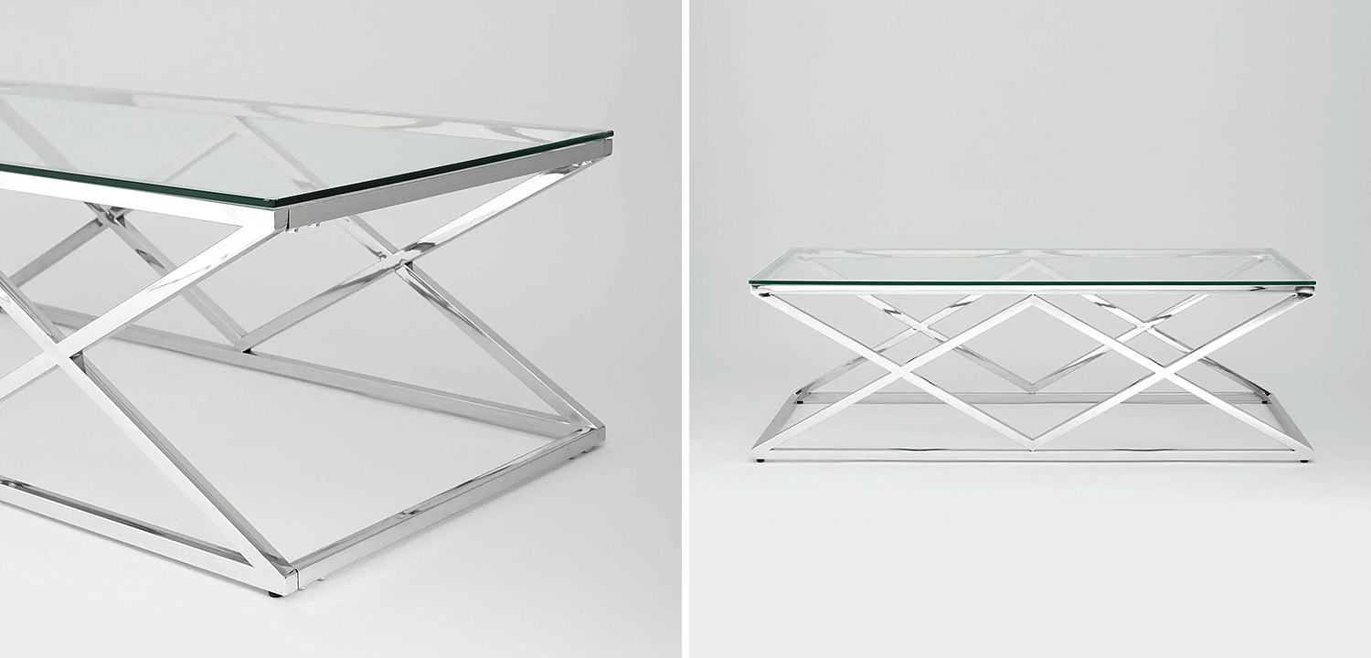 Столик кофейный Geometry Rhombus Silver Столик кофейный Geometry Rhombus Silver - Loft-Concept в Воронеже