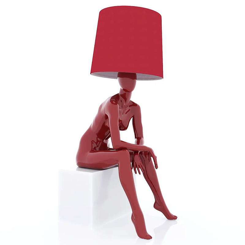 Лампа MANNEQUIN LAMP с абажуром девушка на кресле Глянцевый черный Черный матовый Глянцевый белый Белый матовый Серый Золотой Красный Шампань в Воронеже | Loft Concept 