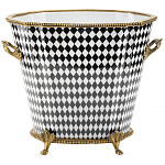 Фарфоровое кашпо Black and white square варинант исполнения - 1 | Loft Concept в Воронеже