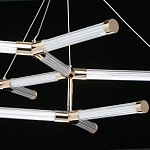 Люстра с геометрической конструкцией из вытянутых цилиндрических плафонов Hex Scaffold  варинант исполнения - 8 | Loft Concept в Воронеже