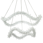 Двухъярусная кольцевая люстра с хрустальным декором Gilbertine Crystal Wavy Ring Chandelier варинант исполнения - 1 | Loft Concept в Воронеже