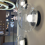 Бра с куполообразным плафоном и черным металлическим основанием Flos Wireline Lighting варинант исполнения - 2 | Loft Concept в Воронеже