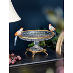 Чаша из прозрачного стекла с фигурками разноцветных попугаев на ободке 38 Eden Garden варинант исполнения - 2 | Loft Concept в Воронеже