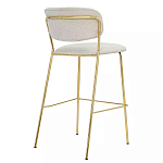 Стул барный широкой полукруглой спинкой на золотистых ножках Chair Smooth Shapes варинант исполнения - 3 | Loft Concept в Воронеже