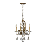 Люстра с 4-мя лампами и стеклянными подвесками в классическом стиле Feiss варинант исполнения - 2 | Loft Concept в Воронеже
