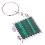 Зеркало брелок складное двухстороннее из натурального камня Малахит Stone Mirrors варинант исполнения - 4 | Loft Concept в Воронеже